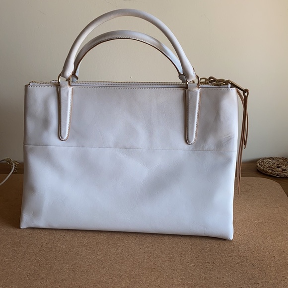 Rare white Coach top handle handbag - Picture 3 of 17